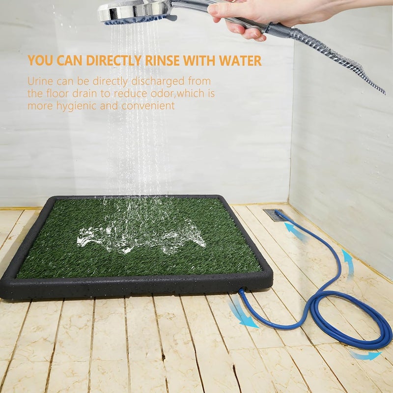 NESIGHTION Dog Grass Mat,Pet Toilet,Dog Potty Grass,Drainage Pet Toilet,Replace Pets Toilets,Suitable for The Vast Majority of Dogs and Cats.25 * 20 * 2 in - Image 2